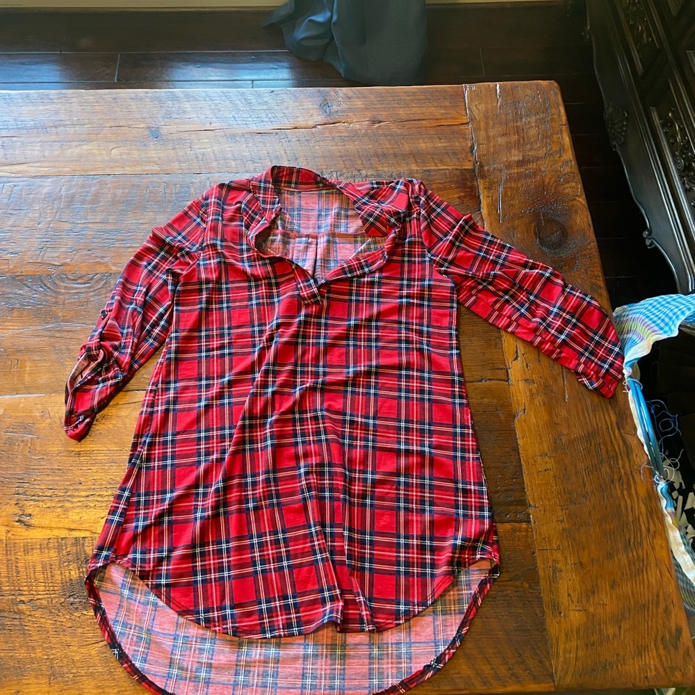 quarter open flannel shirt